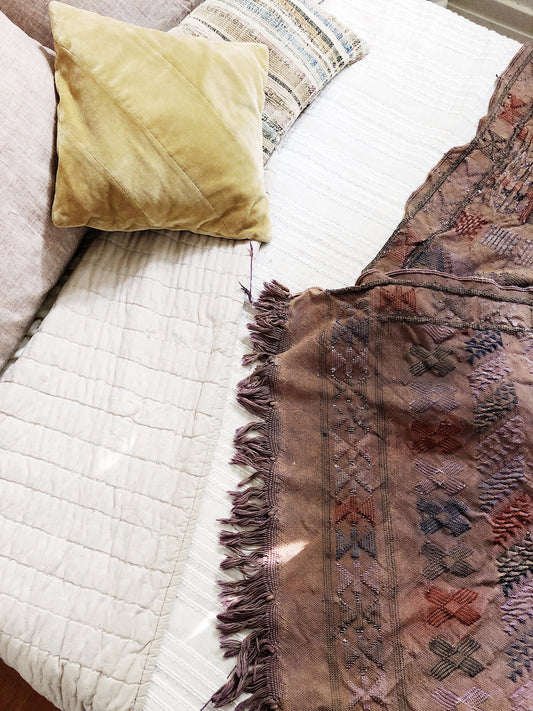 Vintage Woven Tapestry Coverlet
