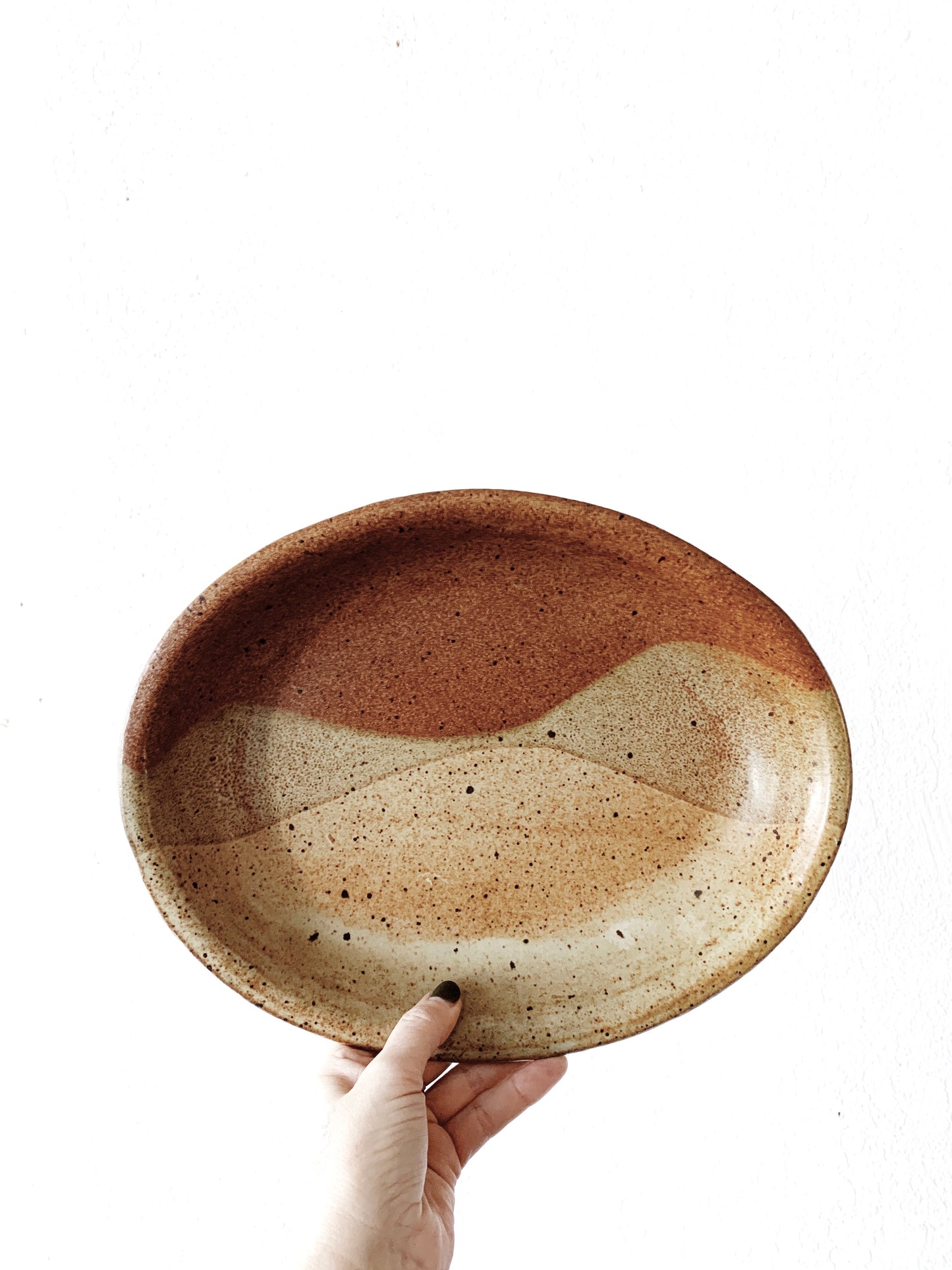 Vintage Handmade Stoneware Platter