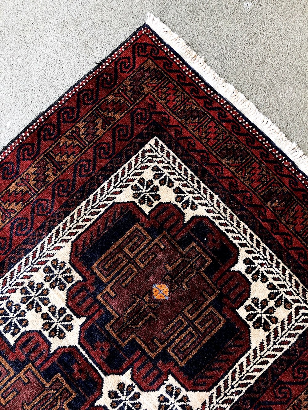Vintage Afghani Tribal Wool Rug