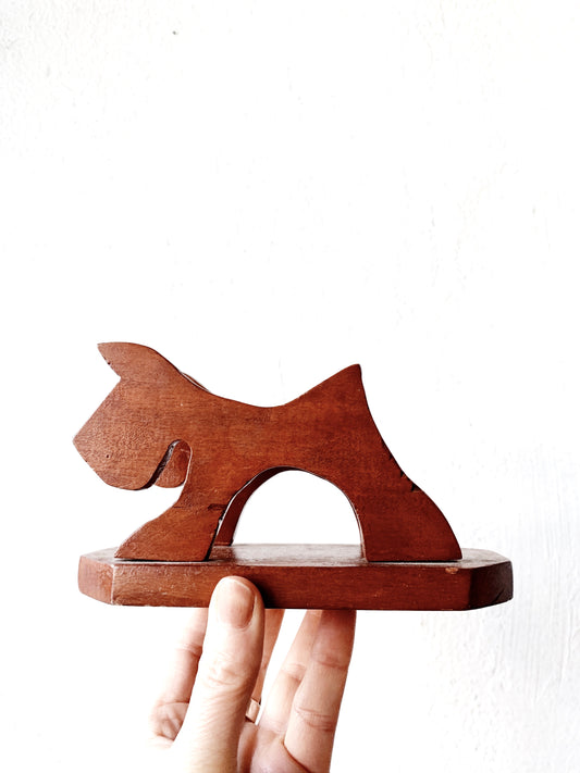 Vintage Handmade Scottie Dog Holder