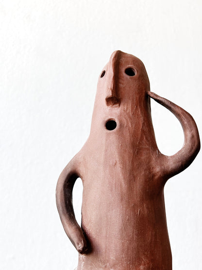 Whimsical Clay Figurine/Luminary