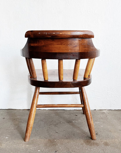 Set 6 Vintage Chunky Captains Chairs