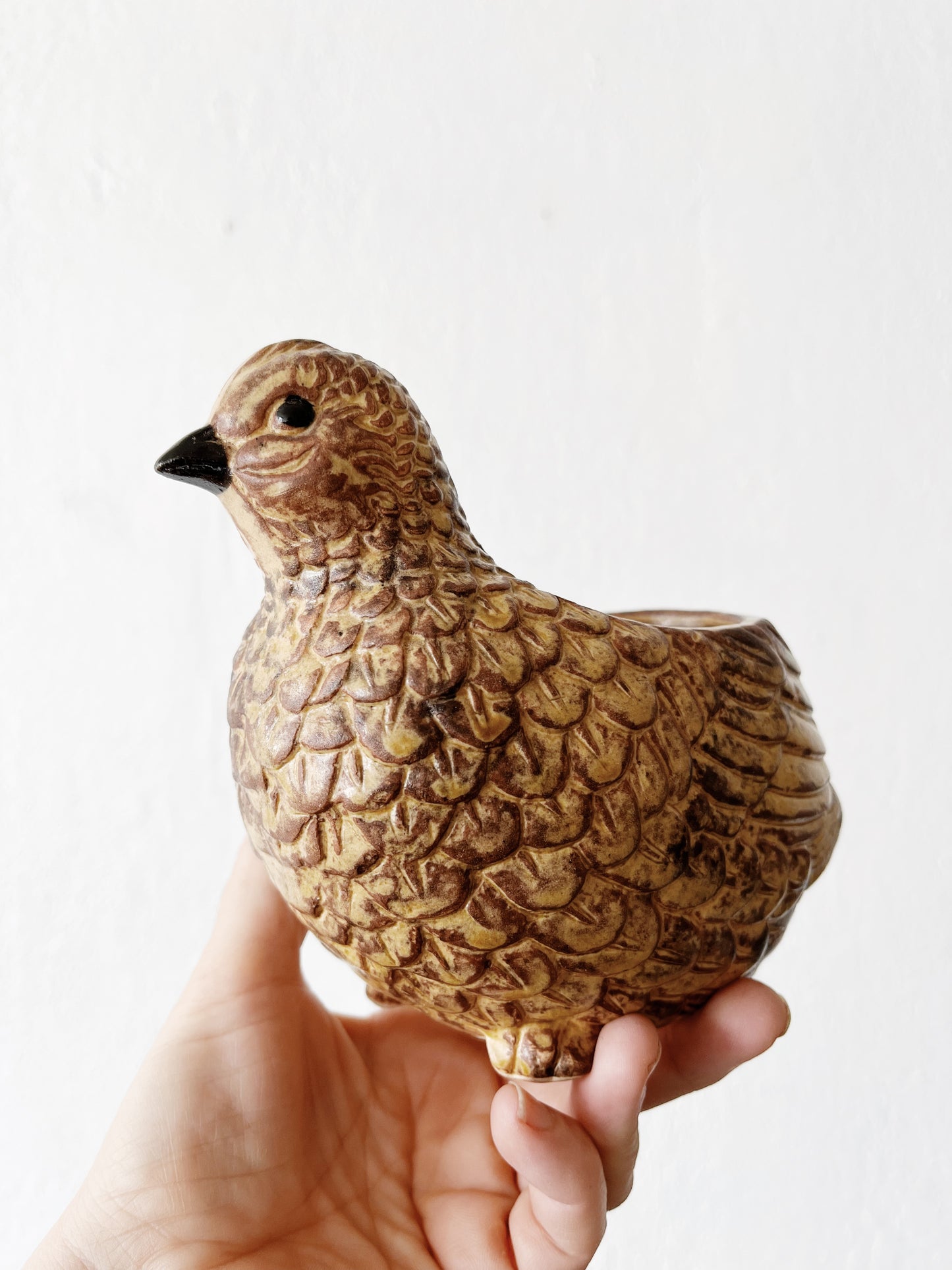 Vintage Pottery Bird Planter