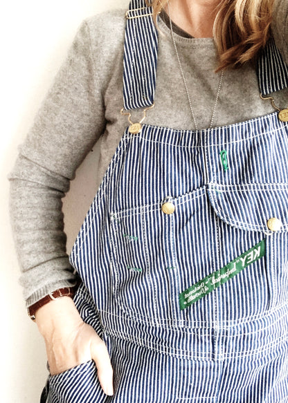 Key Railroad Stripe Overalls