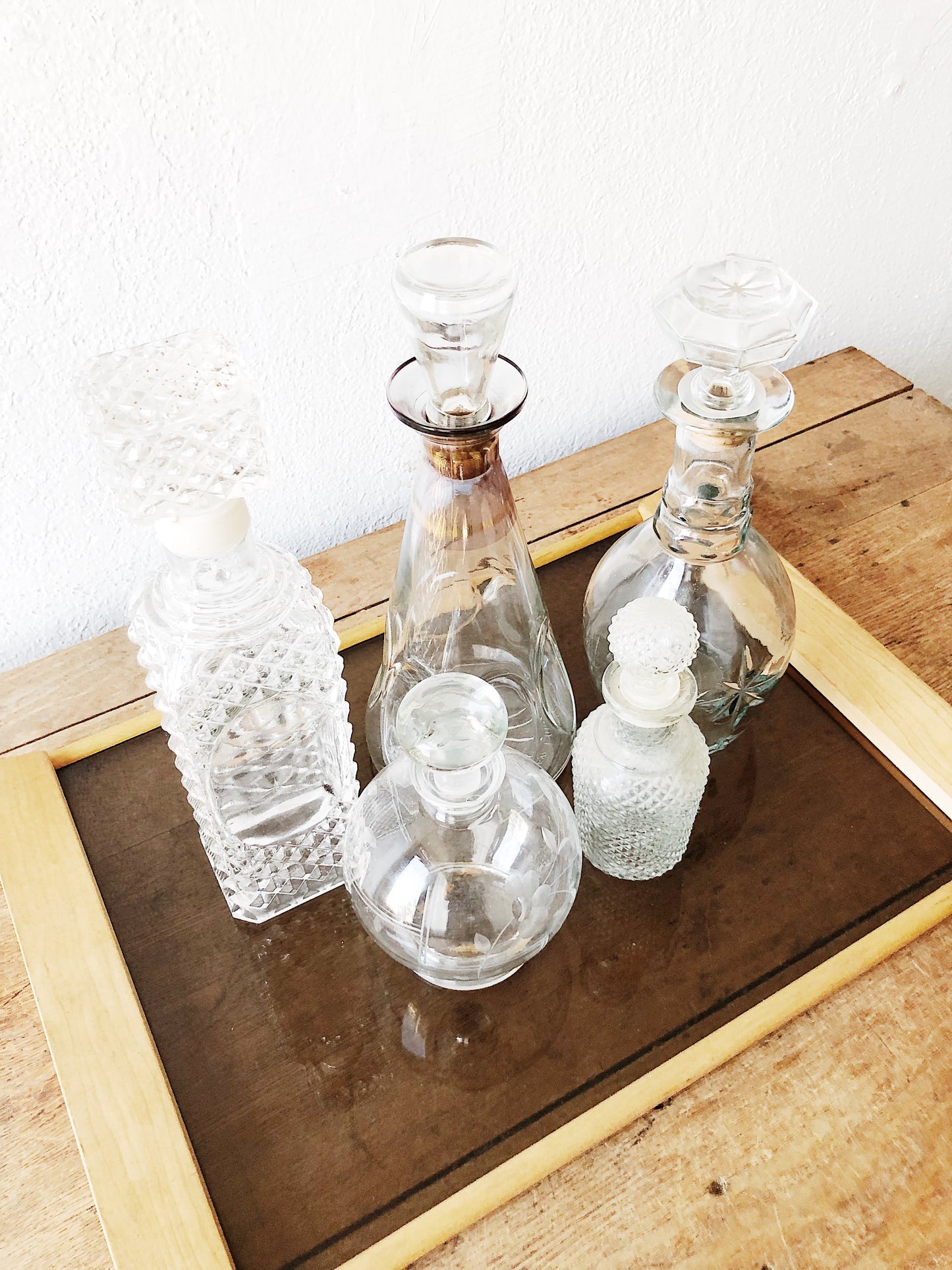 Vintage Decanter Collection and Tray