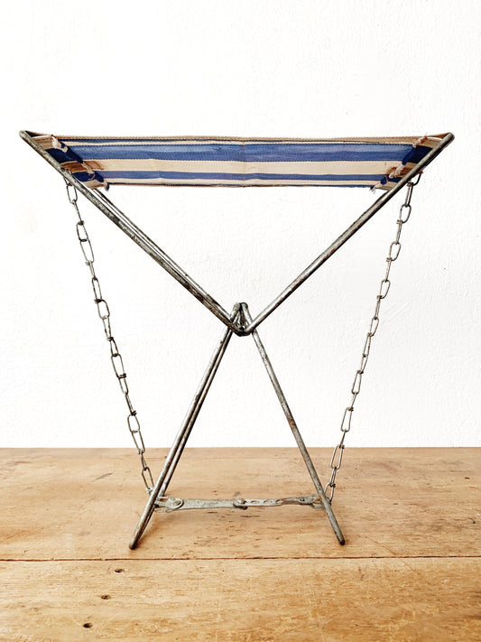 Mid Century Folding Camp Stool