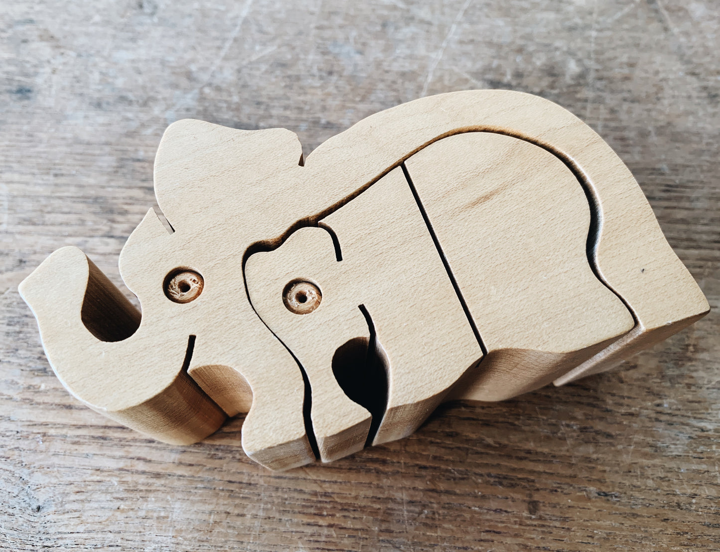 Wood Elephant Puzzle