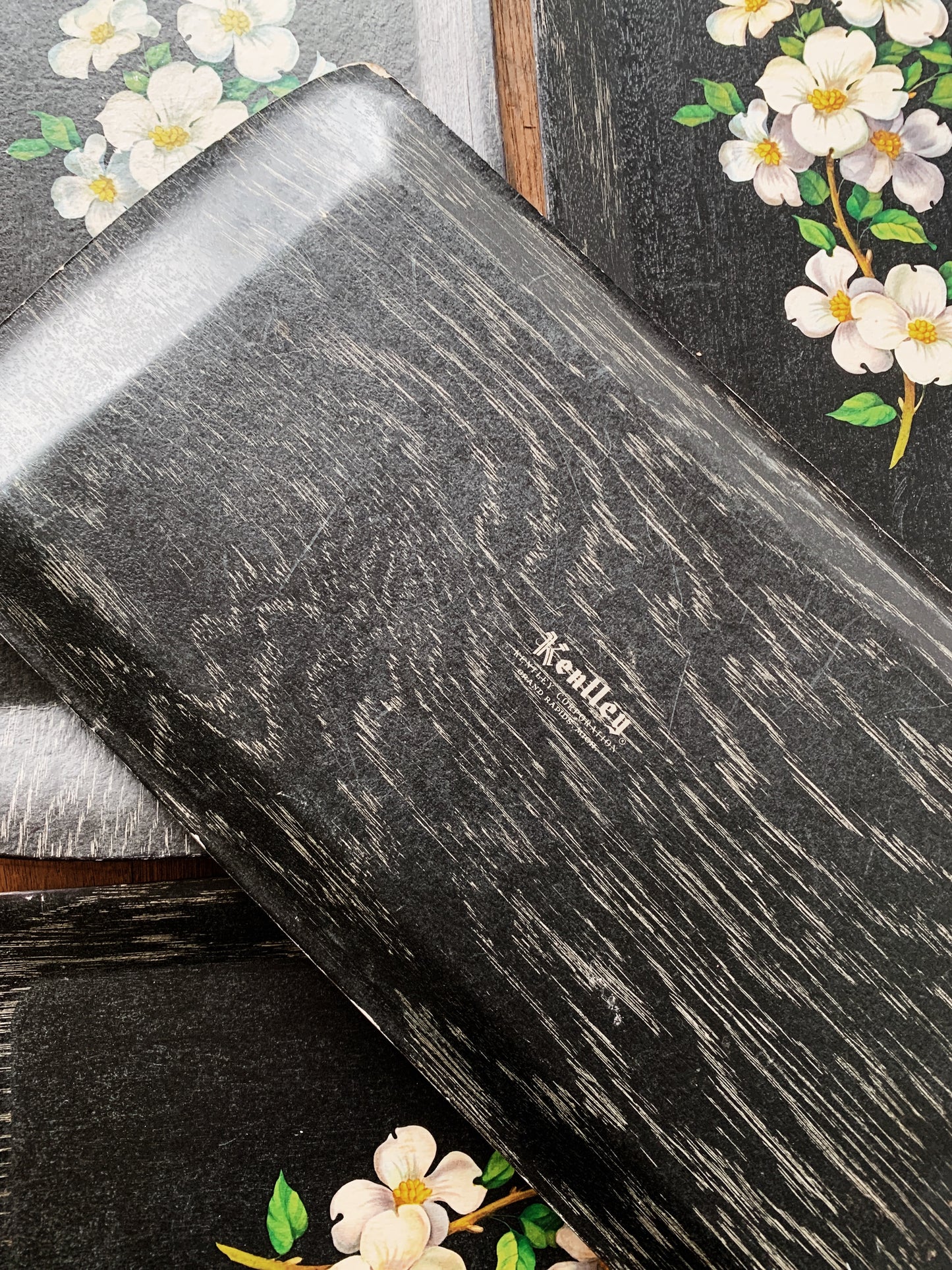 Vintage Hand Painted Dogwood Tray