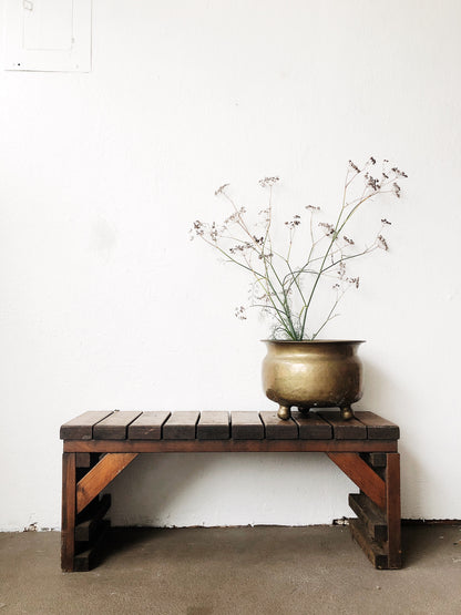 Vintage Handmade RedWood Bench