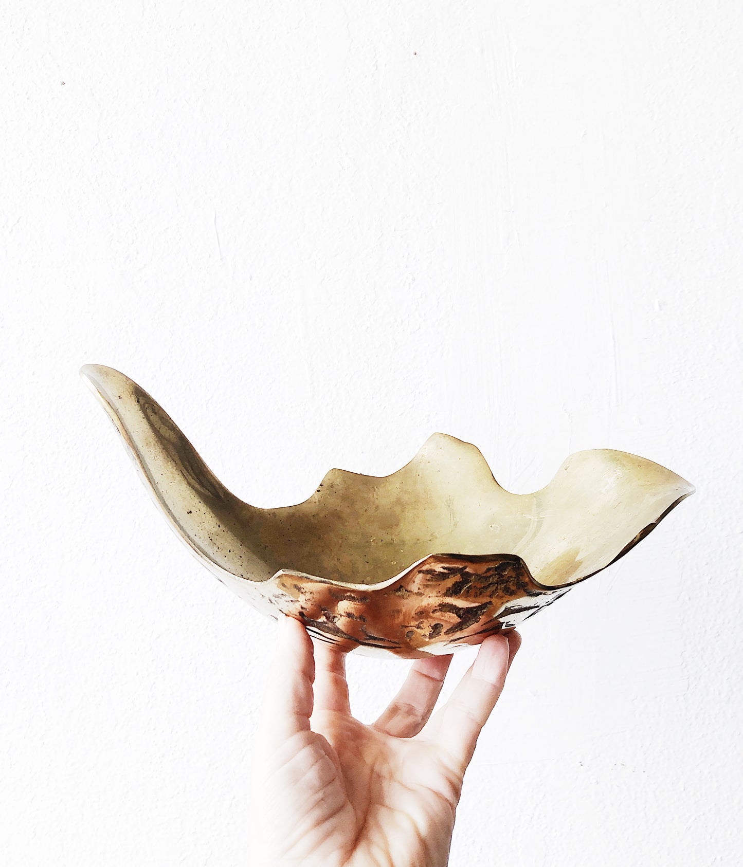 Vintage Brass Sculptural Dish