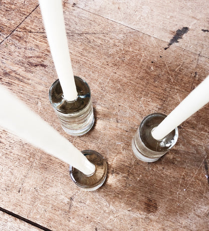 Vintage Blenko Modernist Art Glass Candleholders