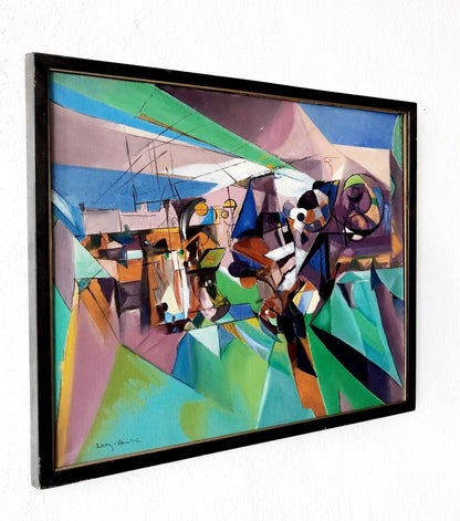 Vintage Modernist Landscape Painting