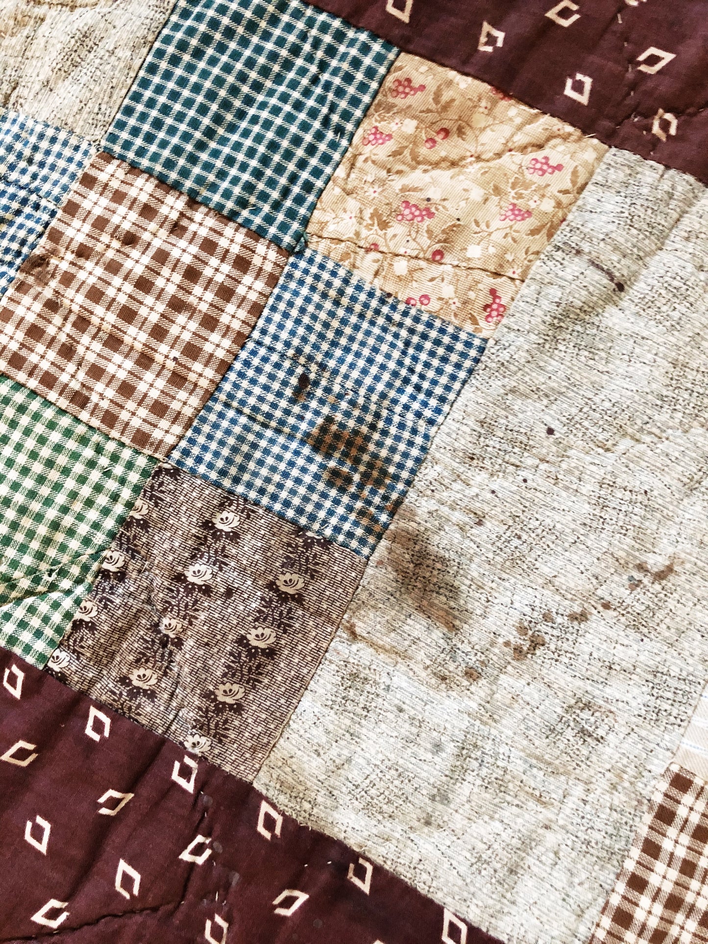 Antique Cotton Calico Quilt