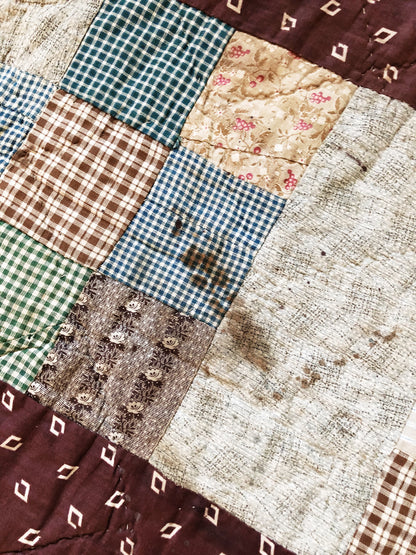 Antique Cotton Calico Quilt