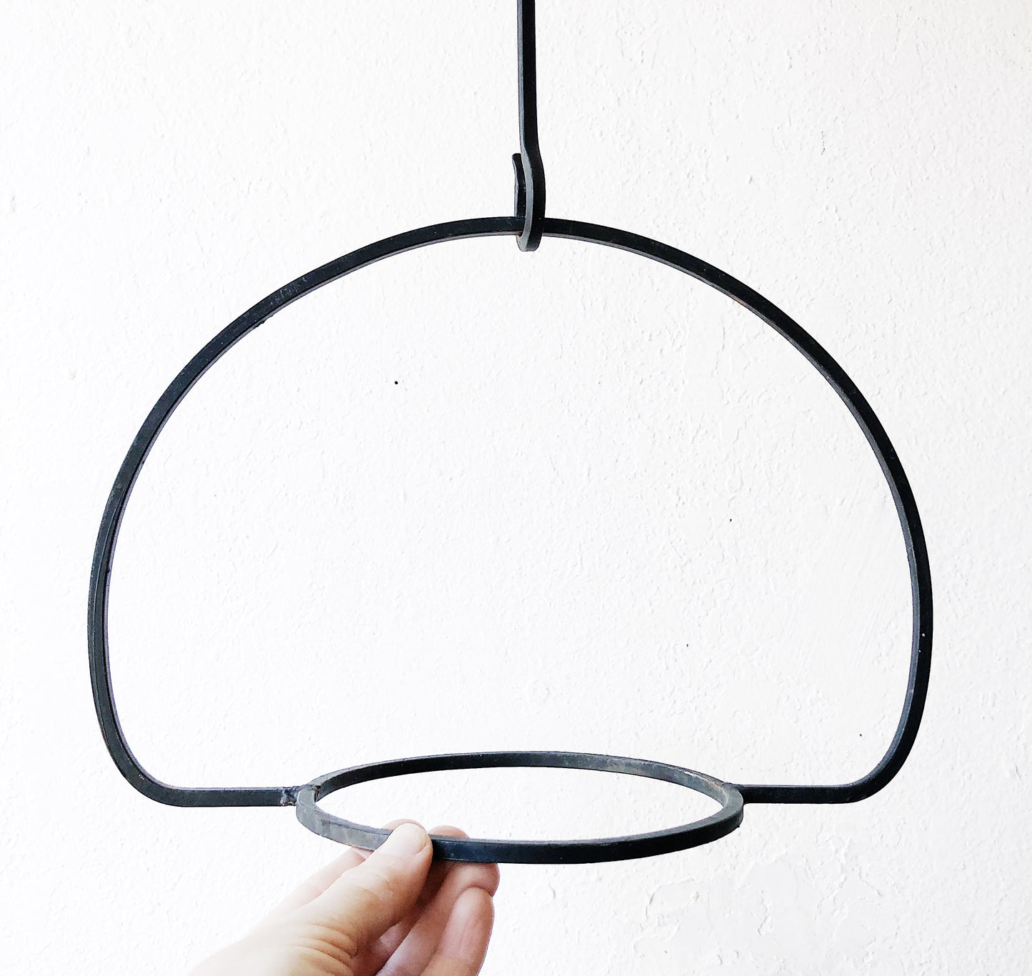 Vintage Iron Hanging Planter and Hook