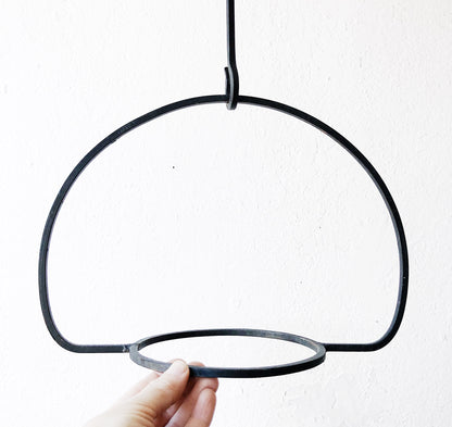 Vintage Iron Hanging Planter and Hook