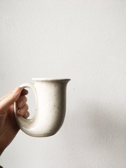 Vintage Ceramic Tuba Shaped Mug