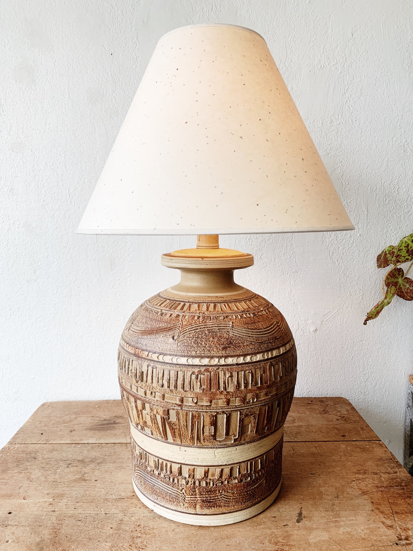 Large Signed Casual Lamps of California Pottery Lamp