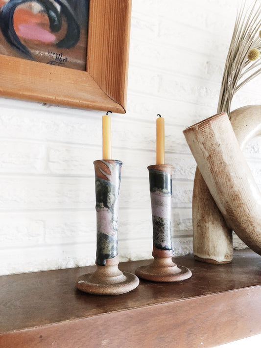 Pair of Ceramic Candlesticks