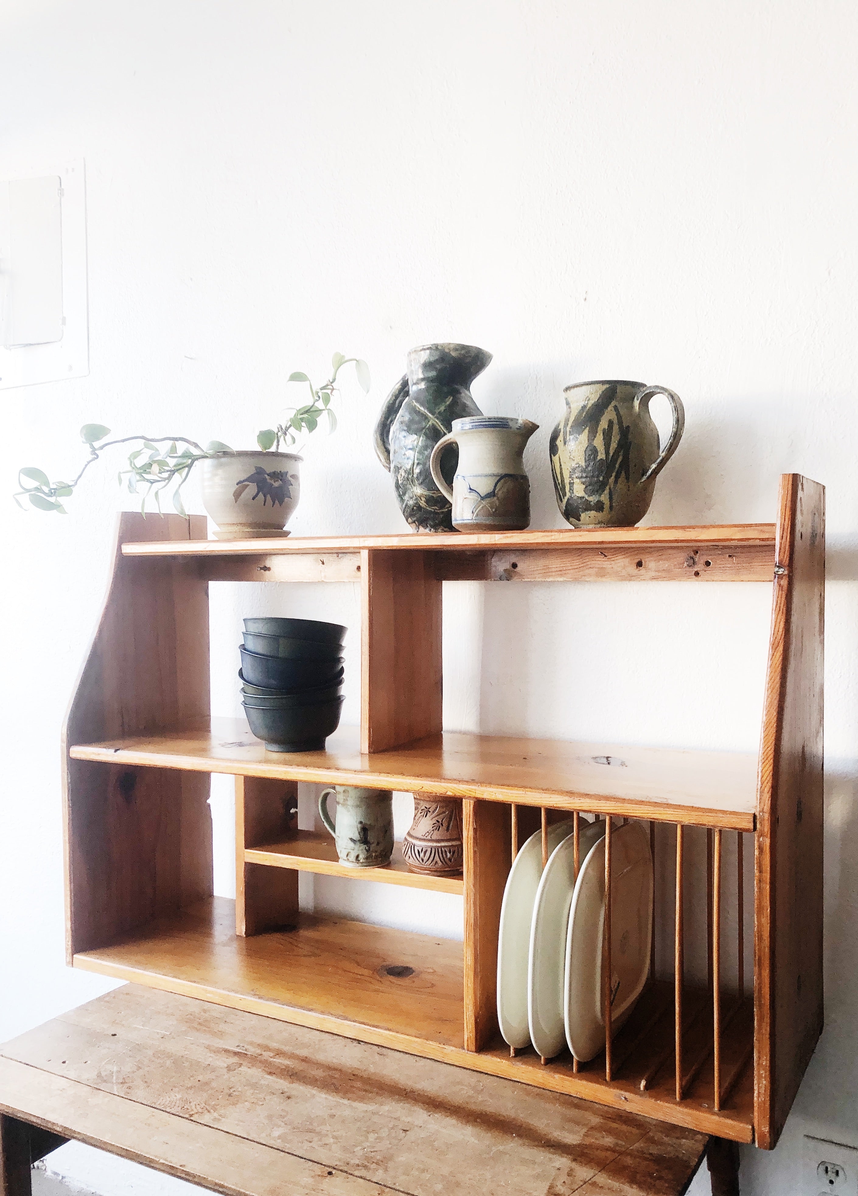 Vintage Handmade Wood Cupboard - Thumbnail 3