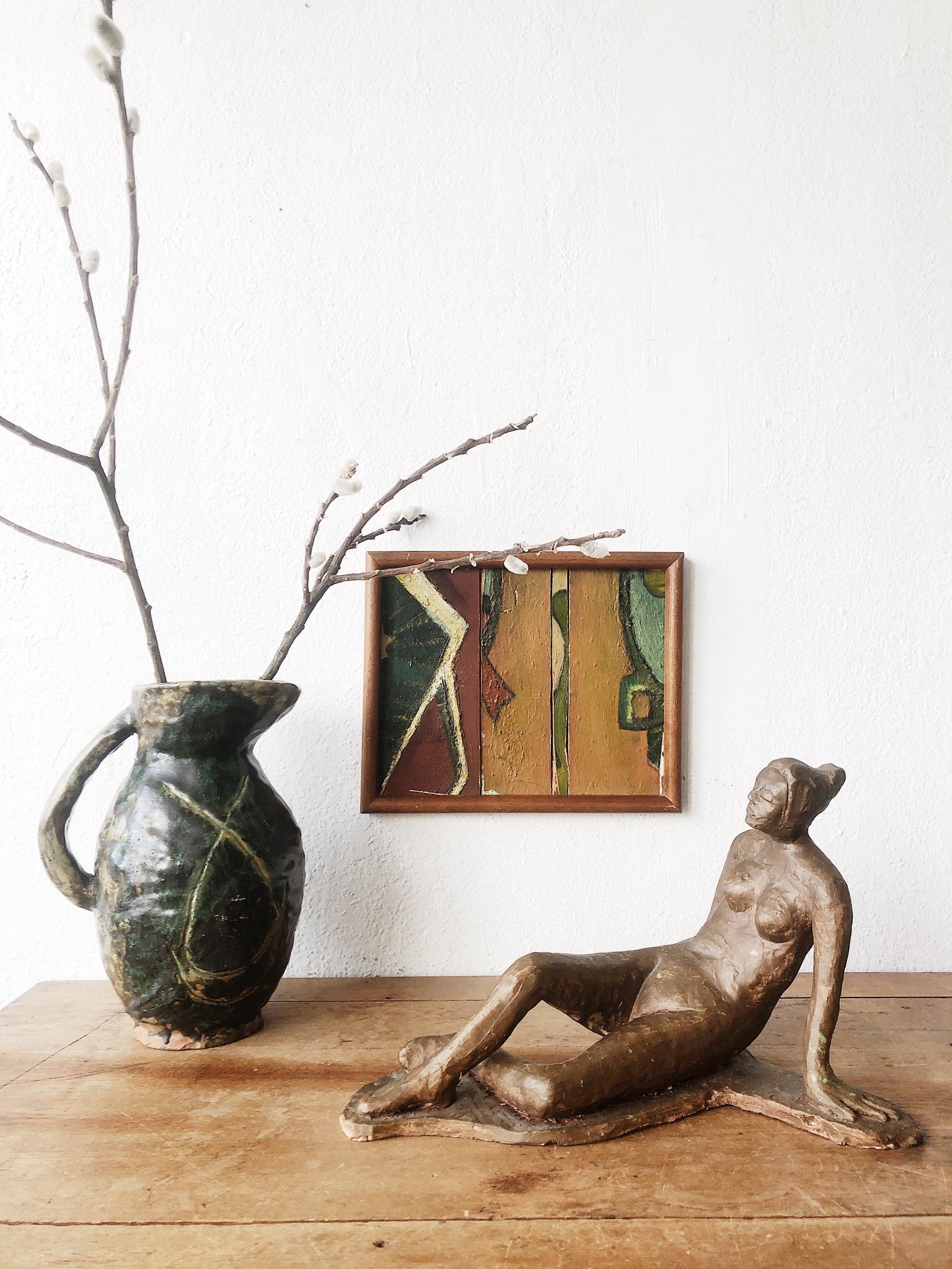 Vintage Handmade Ceramic Nude Sculpture