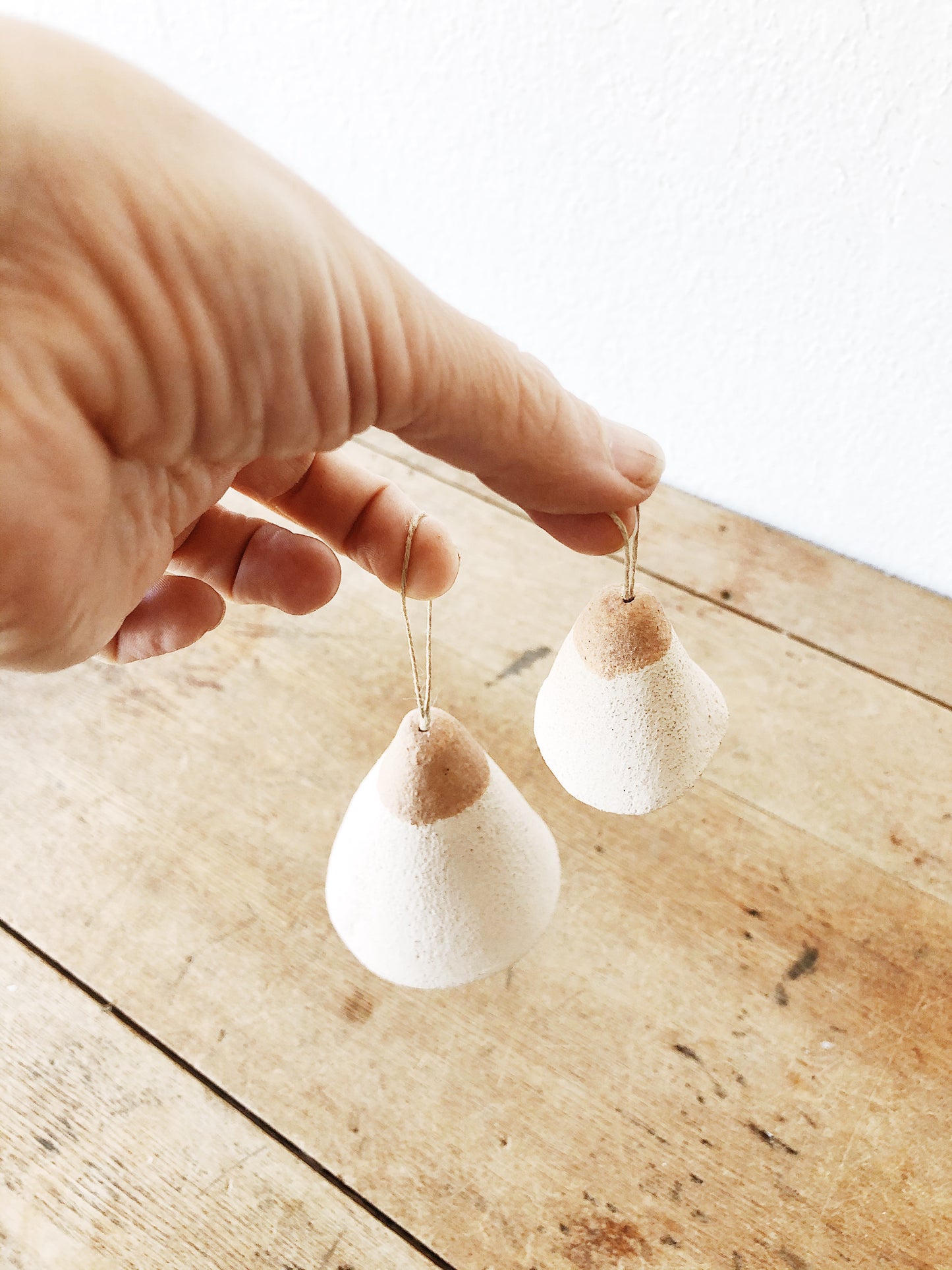 Pair Handmade Ceramic Bells
