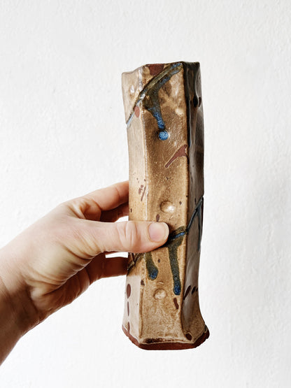 Handmade Studio Drip Pottery Pair