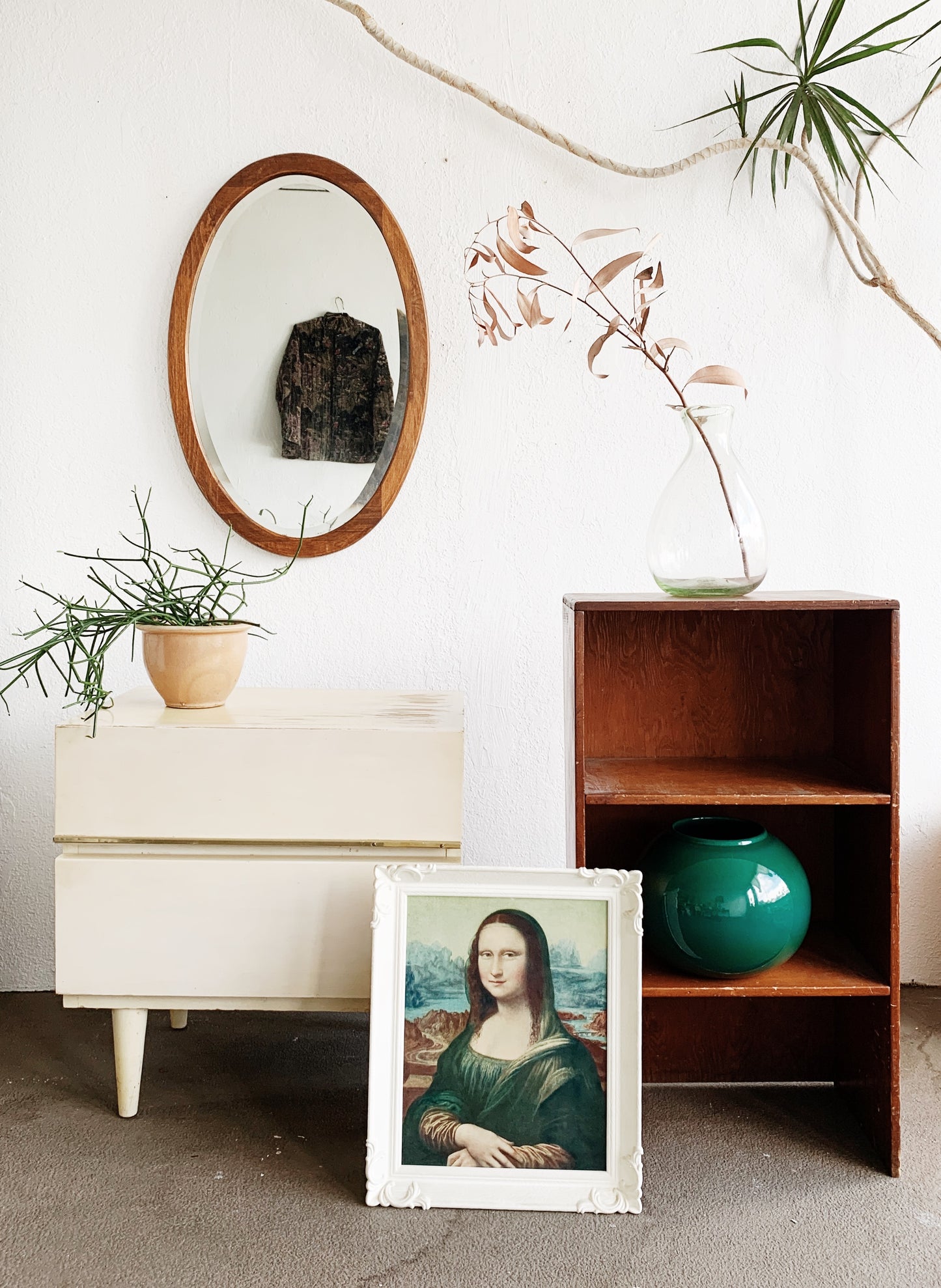 Antique Oval Beveled Mirror