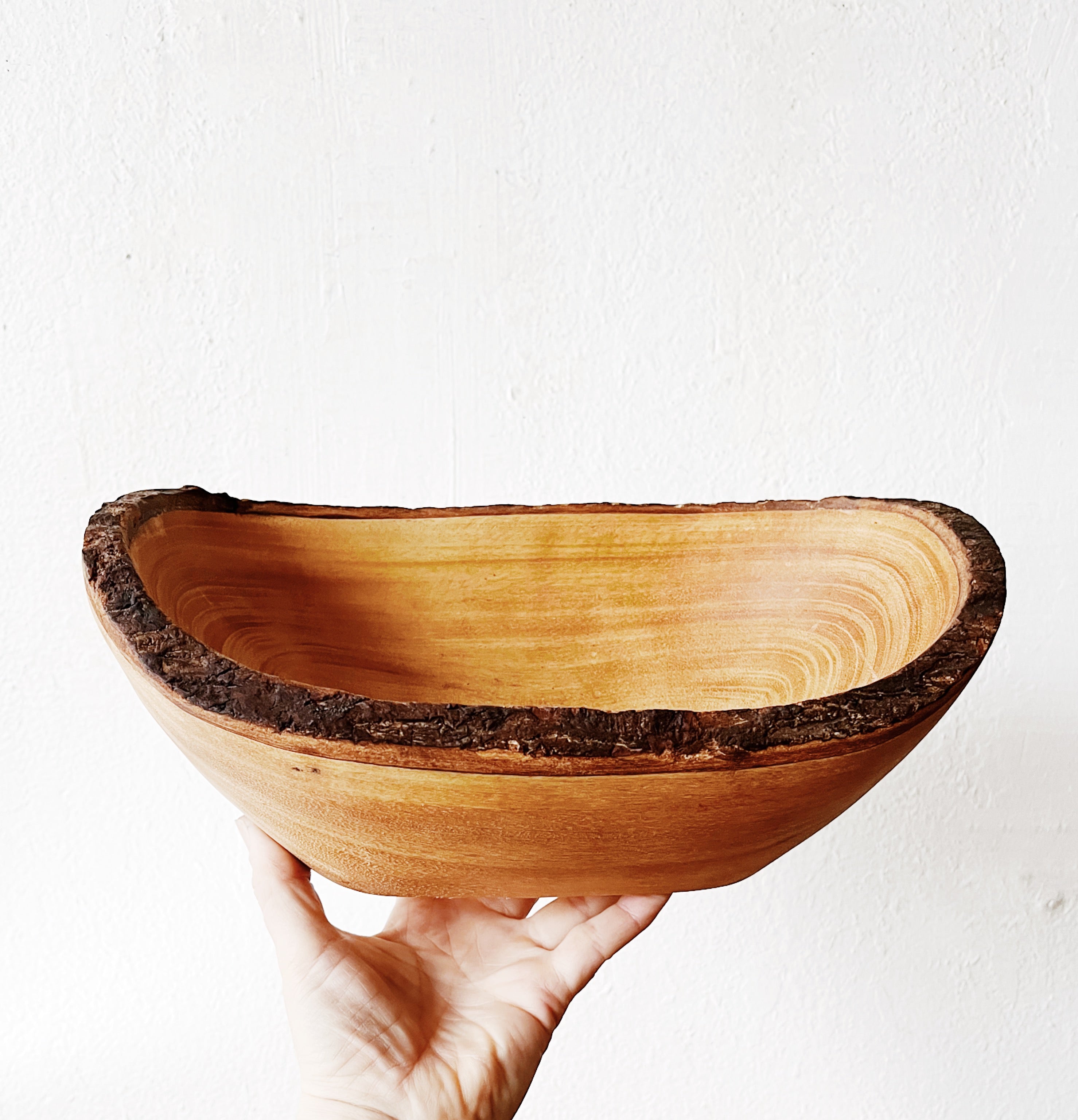Hand Carved Live Edge Bowl - Thumbnail 2