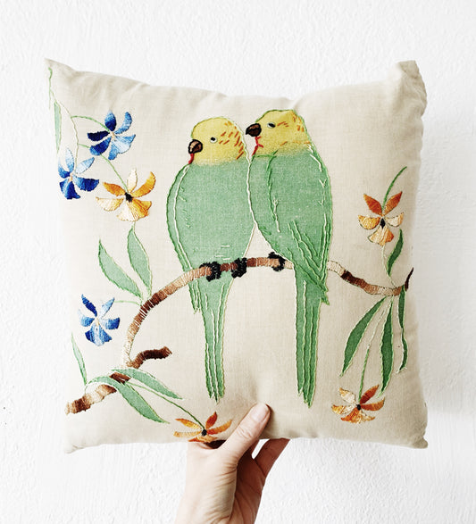 Vintage Embroidered Pillow