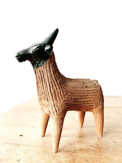 Vintage Handmade Clay Animal Peru