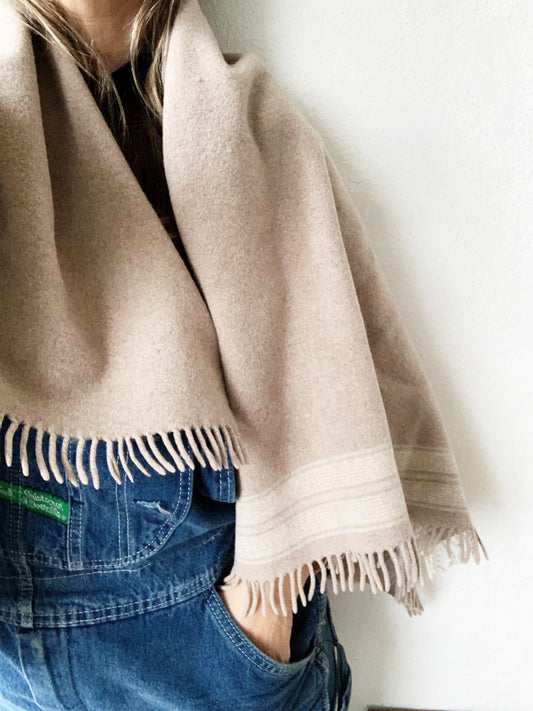 Soft Vintage Wool Lap Blanket