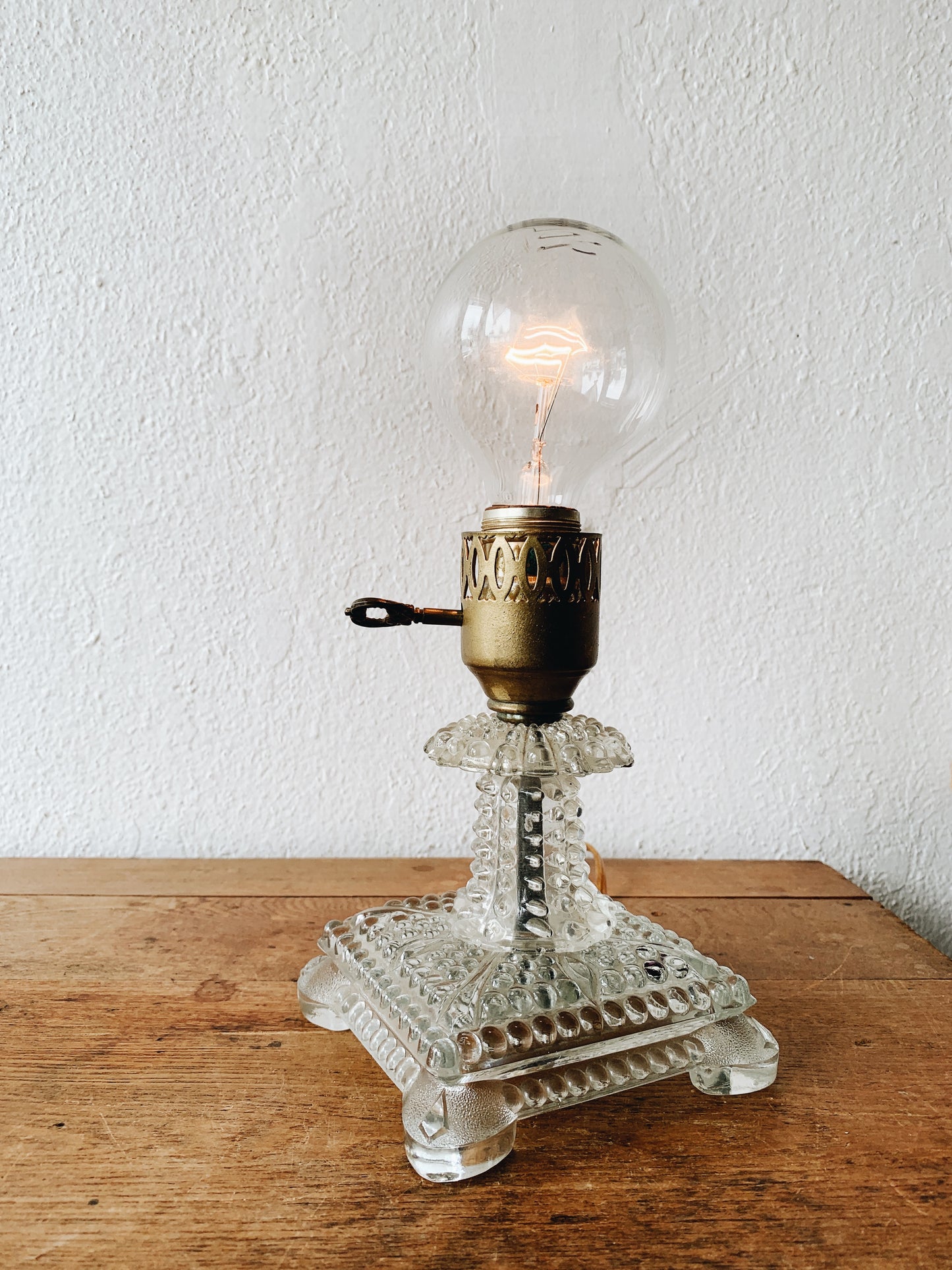 Vintage Cut Glass Lamp