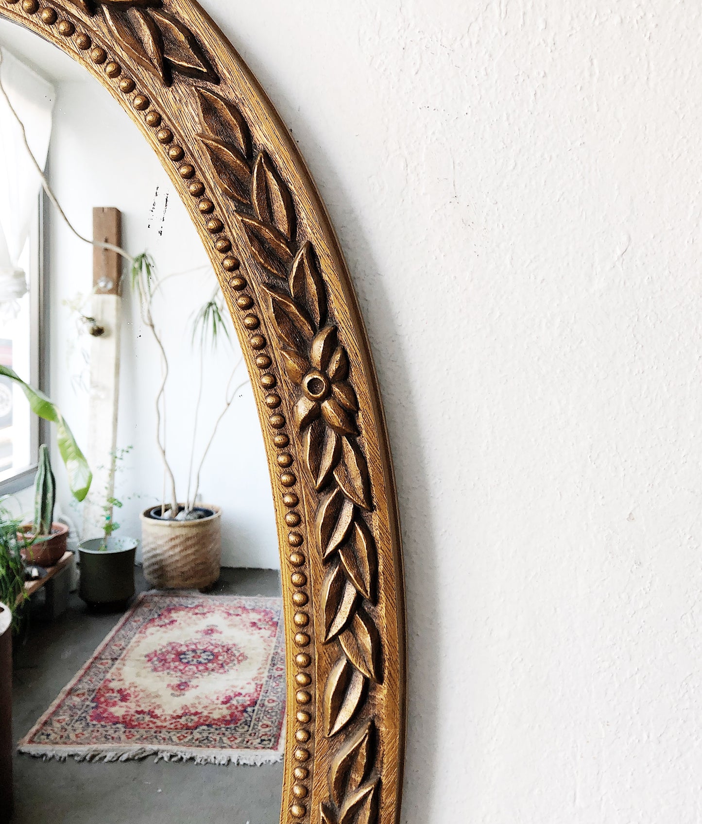 Vintage Syrocco Framed Oval Mirror