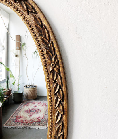 Vintage Syrocco Framed Oval Mirror