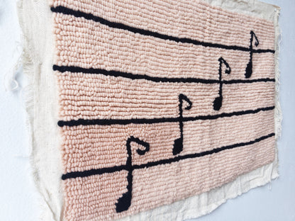 Music Notes Embroidered Art