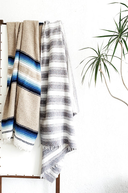 Vintage Striped Beach / Camp Blanket