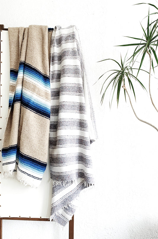 Vintage Striped Beach / Camp Blanket
