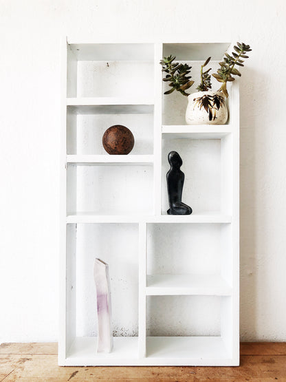 Painted Wooden Cubby Shelf