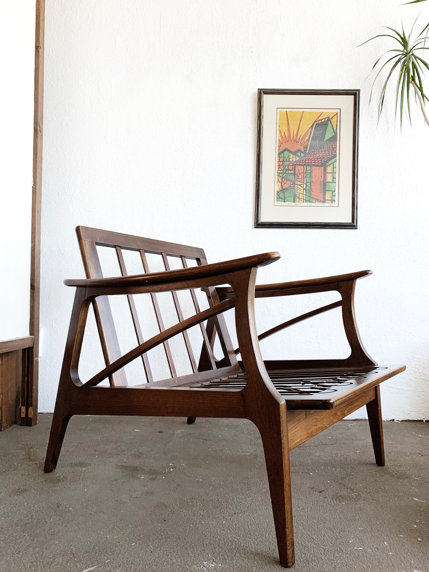 Mid Century Walnut Lounge Chair