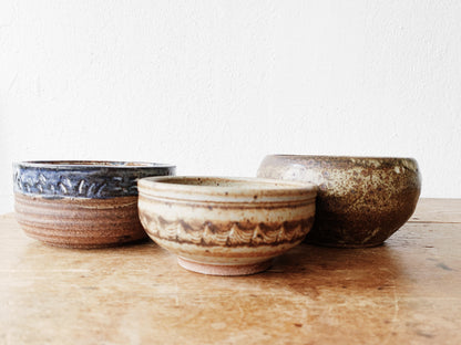 Vintage Handmade Pottery Bowls