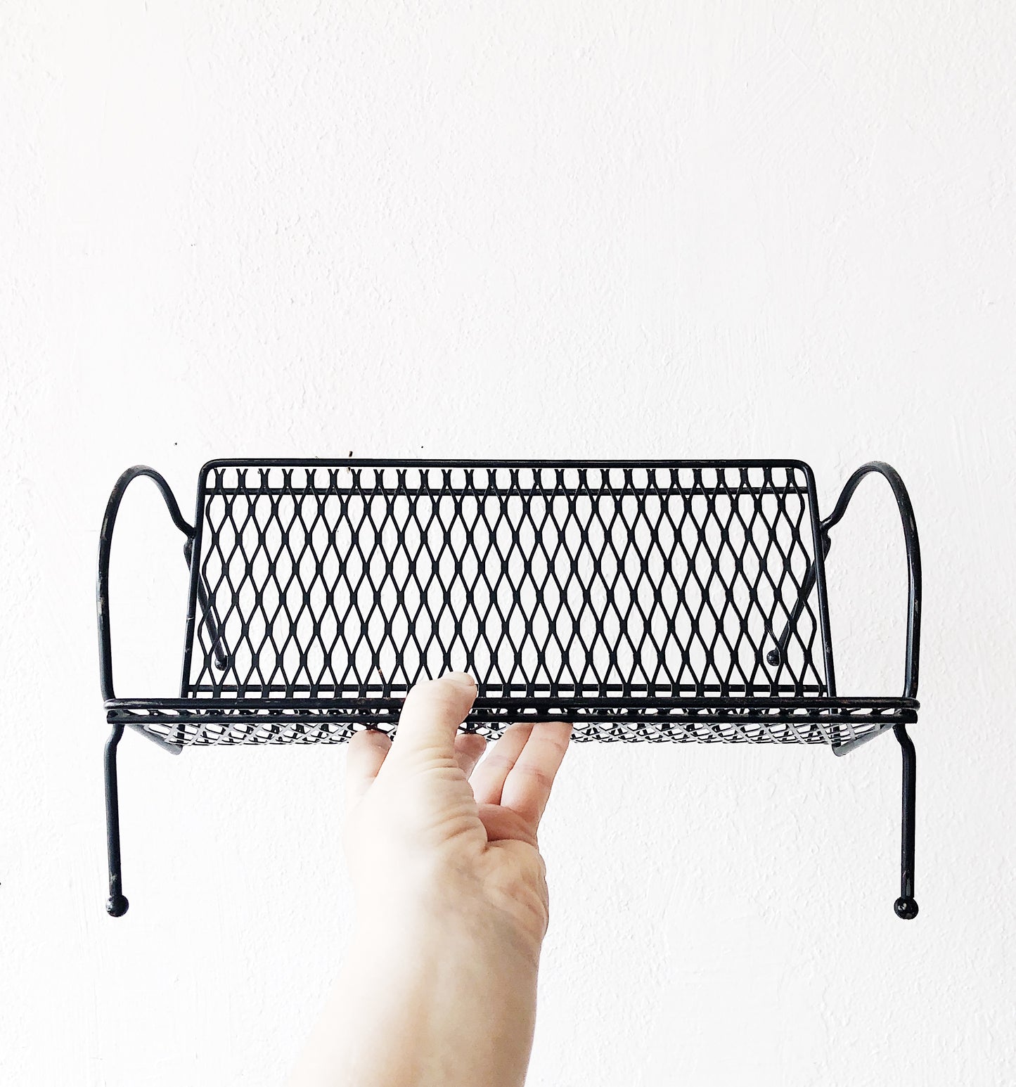 Mid Century Metal Book Rack