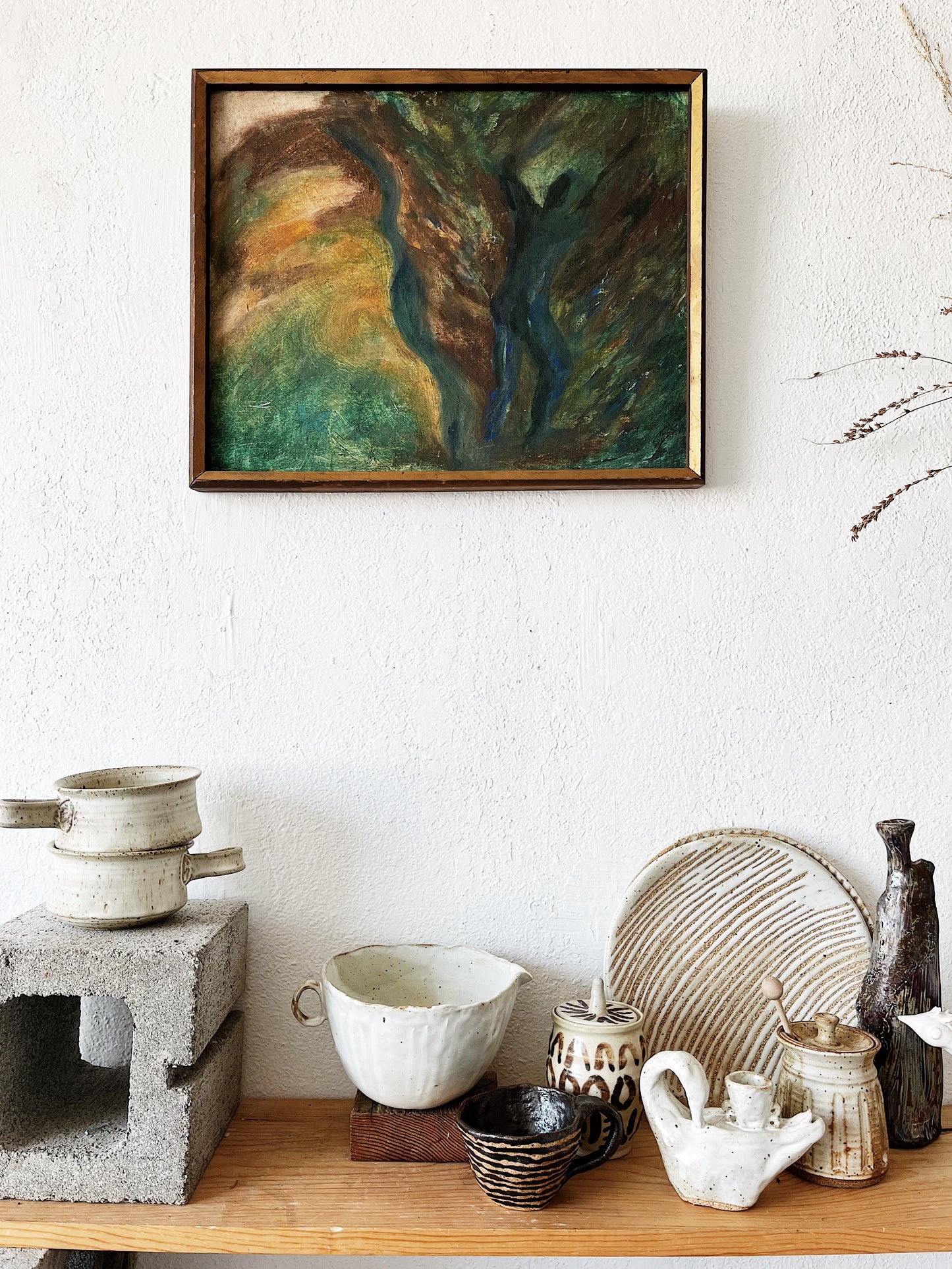Original Vintage Abstract Painting