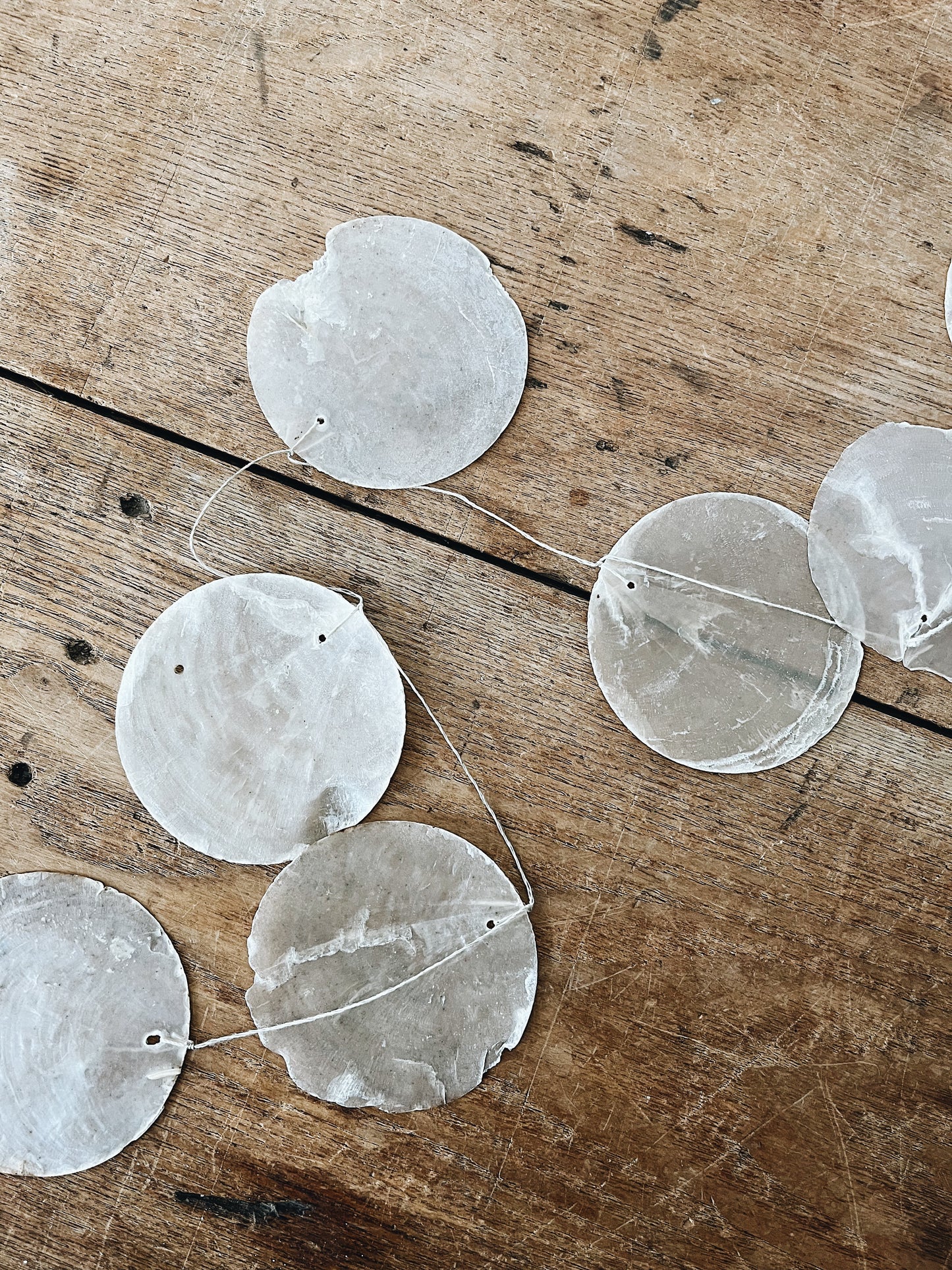 Large Vintage Capiz Windchime