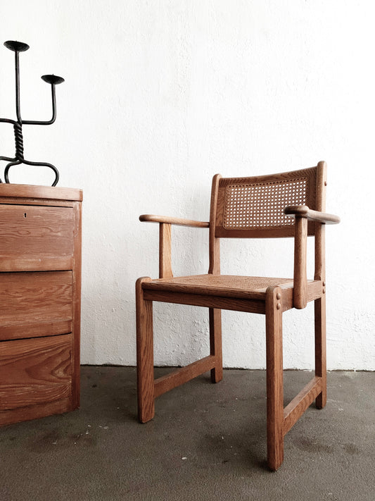 Vintage Caned Arm Chair
