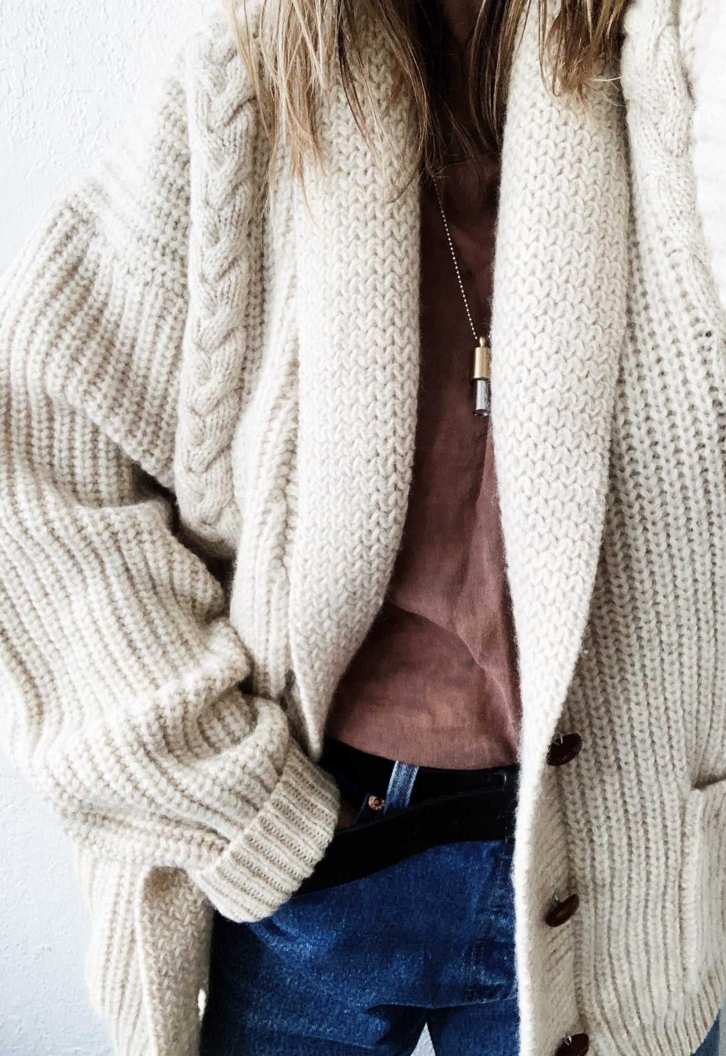 Vintage Oversized Wool Cardigan