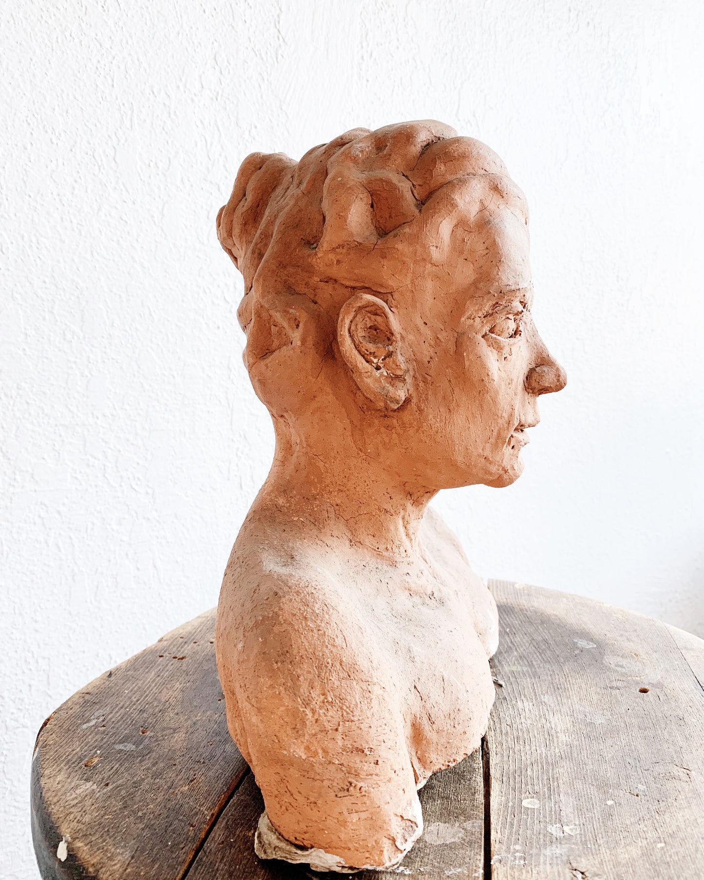 Vintage Clay Bust / Sculpture