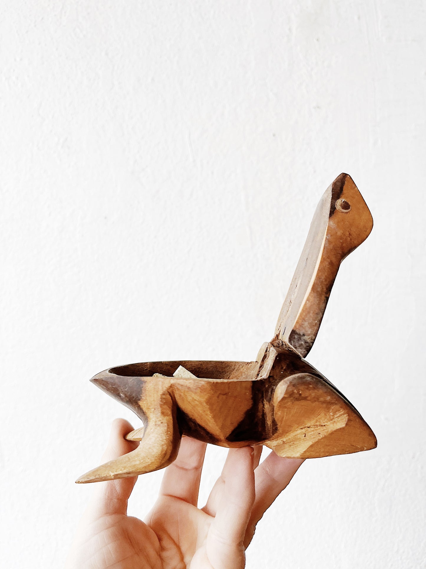 Carved Wood Frog Box