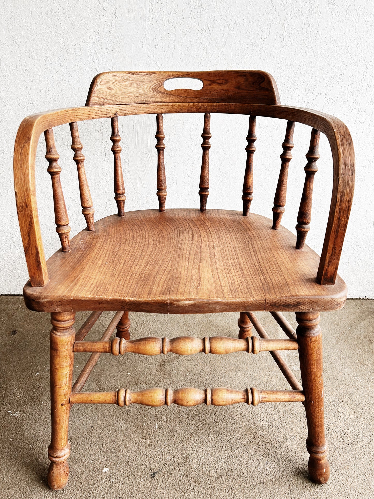 Vintage Oak Captains Chair