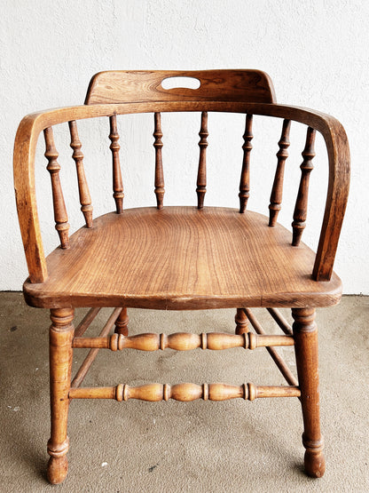 Vintage Oak Captains Chair
